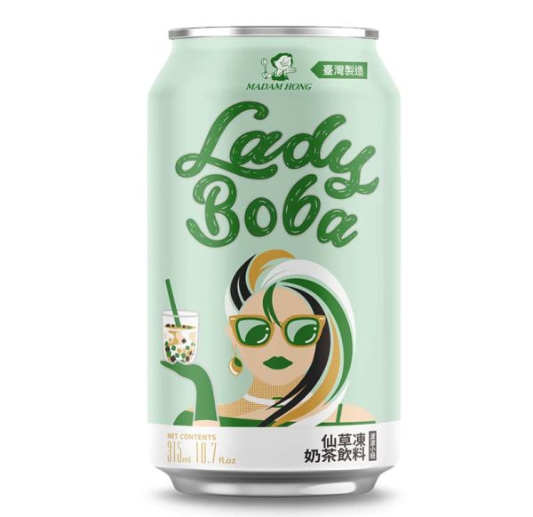 Lady Boba Grass Jelly Bubble Tea Drink 315ml