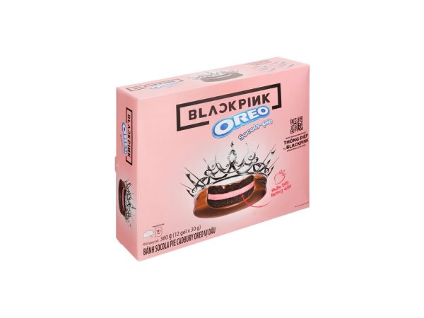 Black Pink Oreo Socola Pie With Strawberry 360g