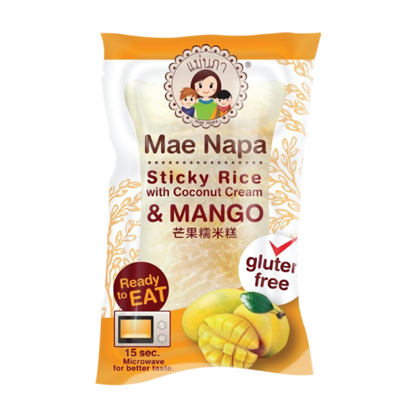 Mae Napa Sticky Rice With Coconut Cream & Mango 80g