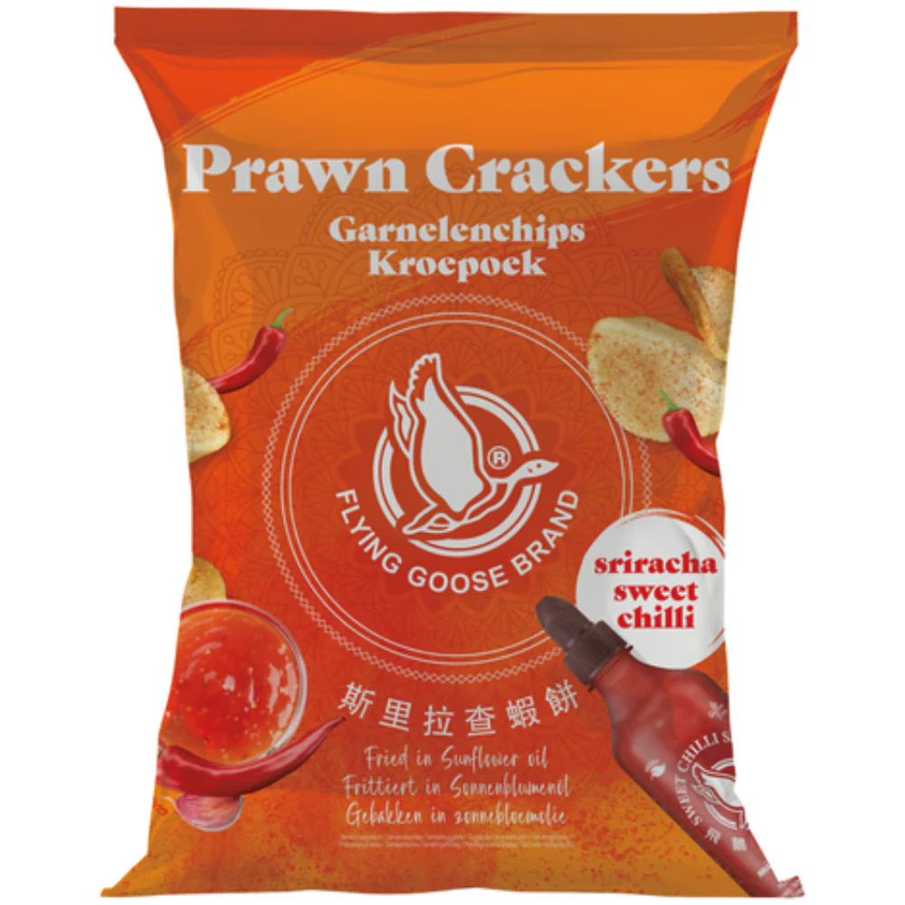 Flying Goose Sriracha Kroepoek Prawn Crackers - Sweet Chili 80g